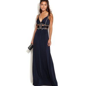 Guess Black Formal Dress with Gold Beading Detail
